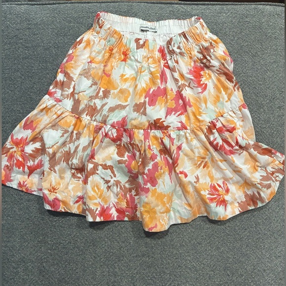Abercrombie & Fitch Floral Mini Skirt - Orange, Pink, Cream Size XS - Picture 1 of 4